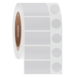 LabTAG DT-290C3-2WH Paper Labels for Direct Thermal Printers 2" x 1" + 0.75" / 50.8 x 25.4 + 19.1mm (circle), White, 3" Core