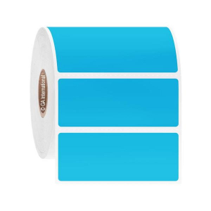 LabTAG DT-5C1-1BL Paper Labels for Direct Thermal Printers 2.5" x 1" / 63.5mm x 25.4mm, Blue, 1" Core