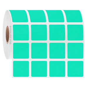 LabTAG DT-95C1-8MT Paper Labels for Direct Thermal Printers 0.875" x 0.875"/ 22.2mm x 22.2mm (4 across), Mint, 1" Core