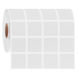 LabTAG DT-95C1-8WH Paper Labels for Direct Thermal Printers 0.875" x 0.875"/ 22.2mm x 22.2mm (4 across), White, 1" Core