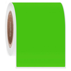 LabTAG DTR-191C3-1GA Removable Paper Labels for Direct Thermal Printers 4" x 6" / 101.6mm x 152.4mm, Green Apple, 3" Core