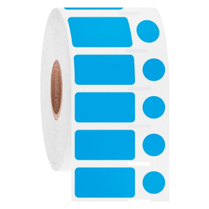 LabTAG DTU-183NOTC1-1BL CryoSTUCK - Direct Thermal Cryo Labels for Frozen Vials and Surfaces 1" x 0.5" + 0.375", Blue 1 Inch Core