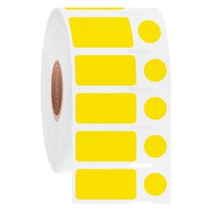 LabTAG DTU-183NOTC1-1YE CryoSTUCK - Direct Thermal Cryo Labels for Frozen Vials and Surfaces 1" x 0.5" + 0.375", Yellow 1 Inch Core