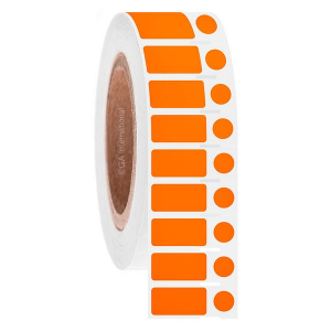 LabTAG DTU-183NOTC3-4OR CryoSTUCK - Direct Thermal Cryo Labels for Frozen Vials and Surfaces 1" x 0.5" + 0.375", Orange 3 Inch Core
