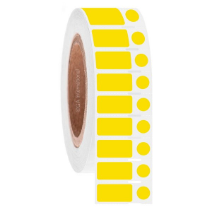 LabTAG DTU-183NOTC3-4YE CryoSTUCK - Direct Thermal Cryo Labels for Frozen Vials and Surfaces 1" x 0.5" + 0.375", Yellow 3 Inch Core