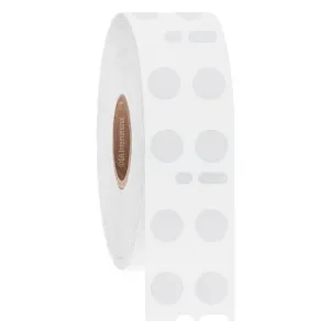 LabTAG ED1F-030WH Cryo-DTermo - DYMO-Compatible Cryogenic Labels 0.35" / 9mm (circle) (2 across), White, 1" Core