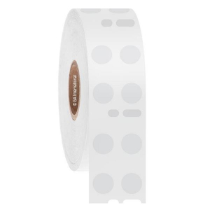 LabTAG EDCS-030WH DYMO-Compatible Cryo Labels for Frozen Surfaces (Patented) 0.35" / 9mm (circle), White, 1" Core