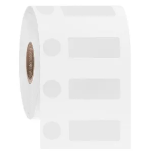 LabTAG EDCS-084WH DYMO-Compatible Cryo Labels for Frozen Surfaces 1.25" x 0.5" + 0.437", White 1 Inch Core