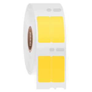 LabTAG EDY-040YE DTermo - DYMO-Compatible Paper Labels 0.5" x 1" / 12.7 x 25.4mm (2 across), Yellow, 1" Core