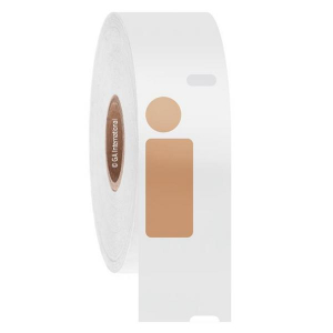 LabTAG EDY-072BR DTermo - DYMO-Compatible Paper Labels 0.5" x 1.04" + 0.375" / 12.7mm x 26.4mm + 9.5mm (2 across), Moka, 1" Core