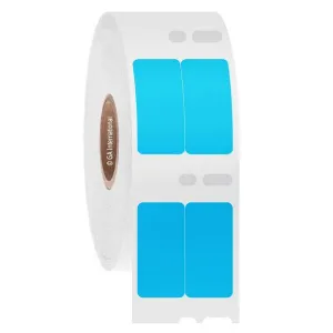 LabTAG EF1F-040BL Cryo-DTermo - DYMO-Compatible Cryogenic Labels 0.5" x 1" / 13mm x 25mm (2 across), Blue, 1" Core