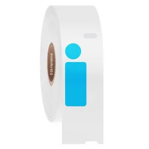 LabTAG EG1F-072BL Cryo-DTermo - DYMO-Compatible Cryogenic Labels 0.5" x 1.04" + 0.375" / 12.7mm x 25mm + 9.5mm, Blue, 1" Core