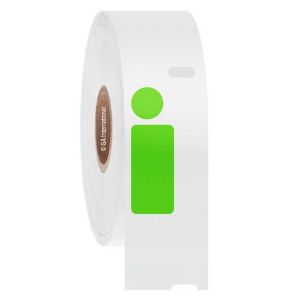 LabTAG EG1F-072GA Cryo-DTermo - DYMO-Compatible Cryogenic Labels 0.5" x 1.04" + 0.375" / 12.7mm x 25mm + 9.5mm, Green Apple 1 Inch Core