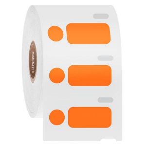LabTAG EG1F-081OR Cryo-DTermo - DYMO-Compatible Cryogenic Labels 1.04" x 0.5" + 0.375", Orange 1 Inch Core