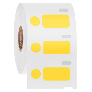 LabTAG EG1F-081YE Cryo-DTermo - DYMO-Compatible Cryogenic Labels 1.04" x 0.5" + 0.375", Yellow 1 Inch Core