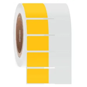LabTAG FIX-329NOTC3-2YE CryoSTUCK - Cryogenic Thermal-Transfer Labels for Frozen Vials & Tubes 1.5 x 1" + 1.5" wrap, Yellow 3 Inch Core