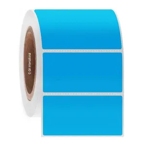 LabTAG FJT-101C3-2BL Permanent FreezerTAG - Deep-Freeze Labels for Thermal-Transfer Barcode Printers 3" x 1.5", Blue 3 Inch Core