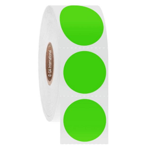 LabTAG FJT-115C1-1GA Permanent FreezerTAG - Deep-Freeze Labels for Thermal-Transfer Barcode Printers 1" / 25.4mm, Green Apple 1 Inch Core