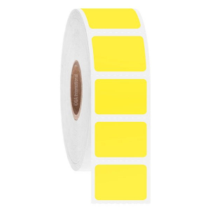 LabTAG FJT-117C1-3YE Permanent FreezerTAG - Deep-Freeze Labels for Thermal-Transfer Barcode Printers 0.866" x 0.59", Yellow 1 Inch Core