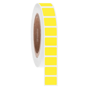 LabTAG FJT-117C3-4YE Permanent FreezerTAG - Deep-Freeze Labels for Thermal-Transfer Barcode Printers 0.866" x 0.59", Yellow 3 Inch Core