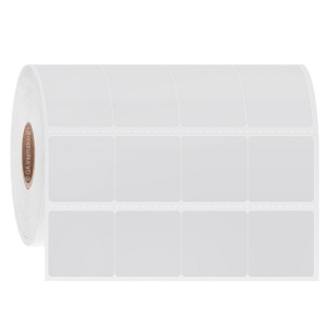 LabTAG FJT-137C1-4WH Permanent FreezerTAG - Deep-Freeze Labels for Thermal-Transfer Barcode Printers 1" x 1", White, 1" Core