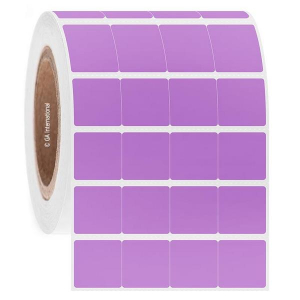 LabTAG FJT-137C3-4VI Permanent FreezerTAG - Deep-Freeze Labels for Thermal-Transfer Barcode Printers 1" x 1", Violet, 3" Core