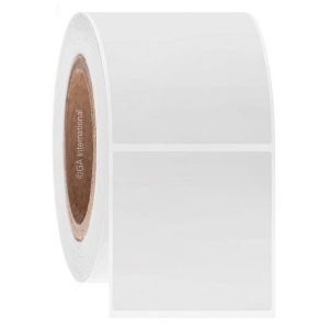 LabTAG FJT-13NPC3-1WH Permanent FreezerTAG - Deep-Freeze Labels for Thermal-Transfer Barcode Printers 2.75" x 2.75", White, 3" Core