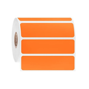 LabTAG FJT-154C1-1OR Permanent FreezerTAG - Deep-Freeze Labels for Thermal-Transfer Barcode Printers 3.25" x 0.875", Orange, 1" Core
