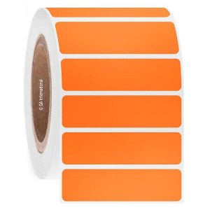 LabTAG FJT-154C3-3OR Permanent FreezerTAG - Deep-Freeze Labels for Thermal-Transfer Barcode Printers 3.25" x 0.875", Orange, 3" Core