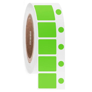 LabTAG FJT-161C3-2GA Permanent FreezerTAG - Deep-Freeze Labels for Thermal-Transfer Barcode Printers 1.1875 x 1 + 0.375, Green Apple 3 Inch Core