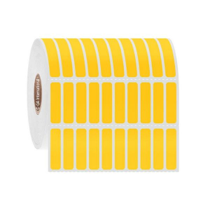LabTAG FJT-164C1-10YE Permanent FreezerTAG - Deep-Freeze Labels for Thermal-Transfer Barcode Printers 0.25" x 1", Yellow, 1" Core