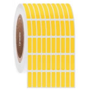 LabTAG FJT-164C3-10YE Permanent FreezerTAG - Deep-Freeze Labels for Thermal-Transfer Barcode Printers 0.25" x 1", Yellow, 3" Core