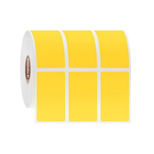 LabTAG FJT-166C1-3YE Permanent FreezerTAG - Deep-Freeze Labels for Thermal-Transfer Barcode Printers 1" x 1.75", Yellow, 1" Core