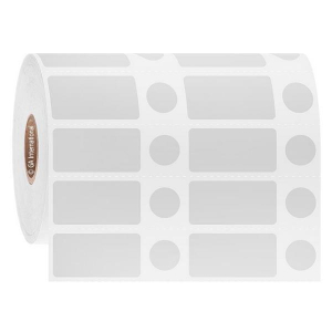 LabTAG FJT-171C1-4WH Permanent FreezerTAG - Deep-Freeze Labels for Thermal-Transfer Barcode Printers 1.25 x 0.625 + 0.4375, White 1 Inch Core