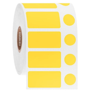 LabTAG FJT-172C1-2YE Permanent FreezerTAG - Deep-Freeze Labels for Thermal-Transfer Barcode Printers 1.25 x 0.625 + 0.4375, Yellow 1 Inch Core