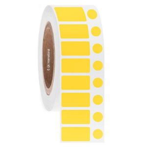 LabTAG FJT-172C3-4YE Permanent FreezerTAG - Deep-Freeze Labels for Thermal-Transfer Barcode Printers 1.25 x 0.625 + 0.4375, Yellow 3 Inch Core