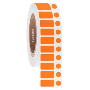 LabTAG FJT-183C3-4OR Permanent FreezerTAG - Deep-Freeze Labels for Thermal-Transfer Barcode Printers 1 x 0.5 + 0.375, Orange 3 Inch Core