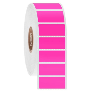 LabTAG FJT-1C1-1PI Permanent FreezerTAG - Deep-Freeze Labels for Thermal-Transfer Barcode Printers 1" x 0.438", Pink 1 Inch Core