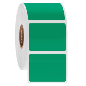 LabTAG FJT-205C1-1GS Permanent FreezerTAG - Deep-Freeze Labels for Thermal-Transfer Barcode Printers 1.5" x 1.125", Green 1 Inch Core