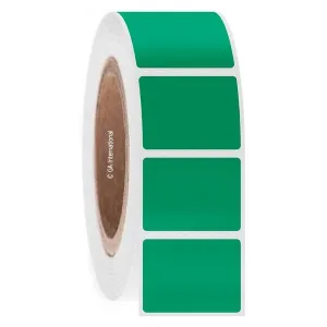 LabTAG FJT-205C3-1GS Permanent FreezerTAG - Deep-Freeze Labels for Thermal-Transfer Barcode Printers 1.5" x 1.125", Green 3 Inch Core