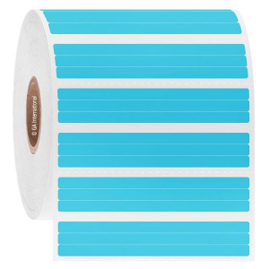 LabTAG FJT-207C1-6BL Permanent FreezerTAG - Deep-Freeze Labels for Thermal-Transfer Barcode Printers 2.48" x 0.15", Blue, 1" Core