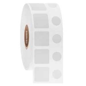 LabTAG FJT-230C1-2WH Permanent FreezerTAG - Deep-Freeze Labels for Thermal-Transfer Barcode Printers 0.6 x 0.6 + 0.375, White 1 Inch Core