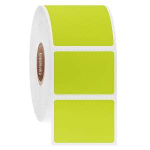 LabTAG FJT-243C1-2LE Permanent FreezerTAG - Deep-Freeze Labels for Thermal-Transfer Barcode Printers 1.4" x 1", Lemon 1 Inch Core