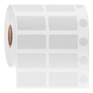 LabTAG FJT-266C1-3WH Permanent FreezerTAG - Deep-Freeze Labels for Thermal-Transfer Barcode Printers 1.25 x 0.625 in + 0.375 in, White 1 Inch Core