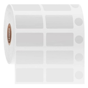 LabTAG FJT-266NPC1-3WH Permanent FreezerTAG - Deep-Freeze Labels for Thermal-Transfer Barcode Printers 1.25 x 0.625 in + 0.375 in, White 1 Inch Core