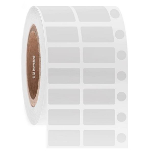 LabTAG FJT-266NPC3-6WH Permanent FreezerTAG - Deep-Freeze Labels for Thermal-Transfer Barcode Printers 1.25 x 0.625 in + 0.375 in, White 3 Inch Core