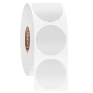 LabTAG FJT-273NPC1-1WH Permanent FreezerTAG - Deep-Freeze Labels for Thermal-Transfer Barcode Printers 1.125" (circle), White 1 Inch Core