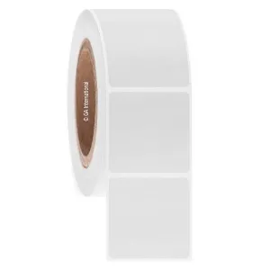 LabTAG FJT-27NPC3-3WH Permanent FreezerTAG - Deep-Freeze Labels for Thermal-Transfer Barcode Printers 2" x 2", White 3 Inch Core