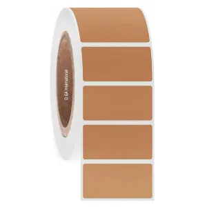 LabTAG FJT-28C3-2BR Permanent FreezerTAG - Deep-Freeze Labels for Thermal-Transfer Barcode Printers 2" x 1", Moka 3 Inch Core