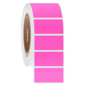 LabTAG FJT-28C3-2PI Permanent FreezerTAG - Deep-Freeze Labels for Thermal-Transfer Barcode Printers 2" x 1", Pink 3 Inch Core